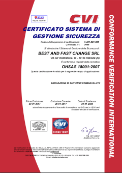 Sistema di gestione della salute e sicurezza sul lavoro, OHSAS 18001:2007